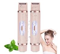 Qosigote Lady Razors For Women Electric, Comfort 2 In 1 Electric Lady Shaver, Bikini Trimmer Women, Rechargeable, Ipx7 Waterproof Wet & Dry Hair Trimmer For Bikini Underarm Leg Arm Body Face (2pcs-b)