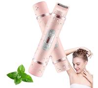 Qosigote Lady Razors For Women Electric, Comfort 2 In 1 Electric Lady Shaver, Bikini Trimmer Women, Rechargeable, Ipx7 Waterproof Wet & Dry Hair Trimmer For Bikini Underarm Leg Arm Body Face (Pink)