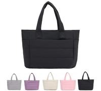 Qosigote Monvielle Tote Bag, Zynor Handbag For Women, Multi Functional Large Capacity Womens Handbag Lightweight And Fluffy Tote Bag Suitable For Travel Work Beach Gym Store (Black)