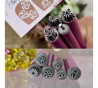 Qosigote Nail Art Stamp Pen Set,Nail Art Stamp Pen,6Präzisions-Nagelstempel-Stifte, DIY-Nagelkunst-Werkzeuge, Nail Graffiti Nail Art Dotting Tools Nail Art Stamp Pen for Women Girls (10PCS)