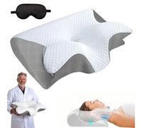 Qosigote Orthopédique Orthonuit, Oreiller Ergonomique, Respirant pour des Nuits Confortables, Adapté À Toutes Les Positions De Sommeil, Confort Optimal pour Le Cou, Épaules Et Do (Gris)