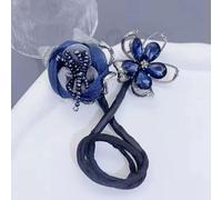 Qosigote Peacock Display Angel Wings Elegant Hair Bun Maker, Bun Makers For Women's Hair, Style Elegant Lazy Hair Curler, Hair Bun Maker, Ocean Blue Feather Hairpin Elegant Hair Accessories (J)