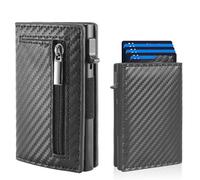 Qosigote Portefeuille 2.0 Didelia - Porte Carte RFID Magnétique avec Système Pop-Up, Jusqu’à 8 Cartes, Billets & Pièces, Accès Instantané d’Une Pression, Idéal pour Voyage & Quotidien (Grey,1PC)