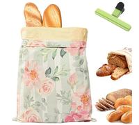 Qosigote Sacs À Pain Premium 100% Coton Et Cire D’Abeille, Réutilisables Sac À Pain en Cire d'abeille pour Fraîcheur 3X Plus Longue, Sac A Pain avec Zippée, pour Baguette, Fruits, Légumes (I)