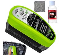 Qosigote Schneffi Windscreen Cleaner, Glass Oil Film Remover, Upgraded Automotive Oil Film Cleaning Brush, New 2.0 Green Oil Film Wipe, Glass Cleaning Board, Schnefie Scheibenreiniger (1pc)