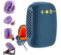 Qosigote Waterproof Bicycle Bluetooth Speaker with Mounting Bracket, Rechargeable Mini Enceinte Bluetooth SD/TF/TWS/AUX, Portable Enceinte Connectée pour Outdoor Cyclisme, Randonnée (Base,Bleu)