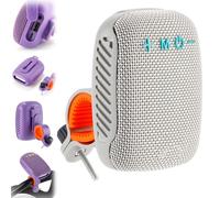 Qosigote Waterproof Bicycle Bluetooth Speaker with Mounting Bracket, Rechargeable Mini Enceinte Bluetooth SD/TF/TWS/AUX, Portable Enceinte Connectée pour Outdoor Cyclisme, Randonnée (Base,Gris)