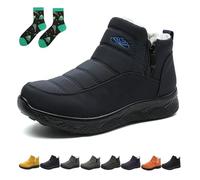 Qosigote Women’S Insulated Snow Boots, Fur Lined Winter Boots For Women Waterproof, Non-Slip, Comfortable Warm Winter Shoes (blue,35)