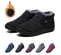 Qosneoun Boojoy Shoes, Boojoy Winter Boots Women Men Snow Boots Waterproof Anti-slip Ankle Booties Outdoor Warm Lined Shoes (Black, adult, women, numeric_43, numeric, eu_footwear_size_system, medium)