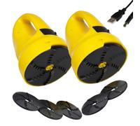 Qosneoun Electric Ice Scraper for Car Windscreen, Cordless Car Window Scraper with USB Rechargeable Rotating Disc, Winter Snow & Frost Remover for Cars SUVs Vans (Yellow+Yellow)