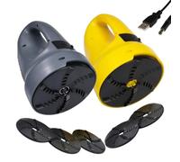 Qosneoun Electric Ice Scraper for Car Windscreen, Cordless Car Window Scraper with USB Rechargeable Rotating Disc, Winter Snow & Frost Remover for Cars SUVs Vans (Yellow+Gray)