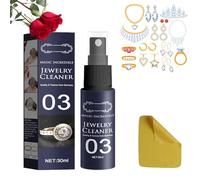 Qosneoun Jewelry Cleaner Spray,Jewelry Cleaner 03 for All Jewelry,Quick Jewelry Cleaning Spray,Anti Tarnish Jewelry Cleaner,Watch Diamond Silver Gold Jewelry Cleaner Solution (1pcs)
