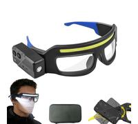 Qosneoun Lunette de Protection Travail, Arkenx Lampe Frontale, 230° Torche Lampe Frontale Led Ultra Puissante, Ipx4 éTanche Ultra-LéGèRe Lampe Frontal pour Randonnée Bricolage Camping Pêche (Bleu)