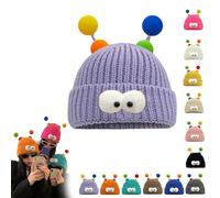 Qosneoun Monster Tentacle Hat,Glowing Little Monster Knit Hat,Winter Parent-Child Cute Glowing Little Monster Knit Hat (One Size,06)