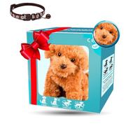 Qosneoun Nicco-My Chiot robot réaliste 2025, nouveau chien robot AI, chien robot Nicco, agit comme un vrai chien, robot en peluche interactif pour adultes, marche, aboiement, remuant la queue (E)