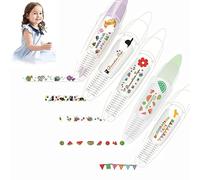 Qosneoun Süßer Klebebandstift, Diy Lace Decoration Tape Pen, Diy Cute Animals Press Type Decorative Pen, Creative Cartoon Pattern Decorative Tape, Cute Decorative Correction Tape (5pcs-E)
