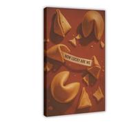 QOTOPGPG Impression sur toile « How Lucky Are We Fortune Cookie » - Décoration murale pour salon, chambre à coucher - 30 x 45 cm