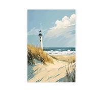 QOTOPGPG Impression sur toile représentant le phare du Cap Henlopen - Décoration murale pour salon, chambre à coucher - 50 x 75 cm