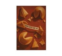 QOTOPGPG Poster sur toile « How Lucky Are We Fortune Cookie » - Décoration pour chambre à coucher, bureau, chambre - Cadeau - 50 x 75 cm