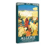 QOTOPGPG Poster vintage sur toile Algérie Afrique pour décoration de chambre à coucher, bureau, chambre, cadeau 40 x 60 cm