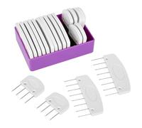 QOTSTEOS Lot de 20 épingles de blocage, kit d'épingles de blocage de tricot pour tapis de planche à tricoter, peignes bloqueurs de tricot pour projets de crochet, couture en dentelle (couleur : blanc)