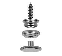 QOTSTEOS Lot de 50 vis en acier inoxydable de qualité marine pour bateau, fermeture à bouton pour tente en acier inoxydable