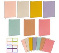 QOUBAI Lot de 7 couvertures de livres extensibles en tissu réutilisables avec étiquette - 22,9 x 27,9 cm - Style hippie et bohème - Protection de page pour manuels scolaires - Convient à la plupart
