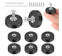 QOUBNIC 8 Pièces Aimant Néodyme Puissant, 22 mm Diamètre Aimant Puissant avec Filetage Plat M4 Aimants Ronds Résistants 3,5kg Force de Maintien pour Véhicules Lampes Outils Fixation de Vis