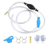 QOUBNIC Pompe à Essence Manuelle, Portative PVC Pompe de Transfert Carburant Universelle avec 10mm*2M de Tuyau pour Carburant, Essence, Diesel