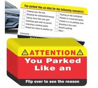 Qoukonao Bad Parking Cards | 100 Cartes de Mauvais Stationnement,Notices d'Infraction Humoristiques 8.9x5.1 cm pour Adultes Hommes Voiture