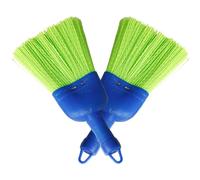 Qoukonao Balai À Main - Pelle à Poussière Compacte | Brosse Multifonction Compacte 2 Pièces pour Nid d'animal Clavier Poussière Intérieur Terrasse Table Nettoyage