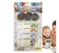 Qoukonao Billets Factices | Kit Monnaie Jouet | Accessoire de Jeu de Rôle et de Faire-Semblant pour Garçons et Filles Utilisable en Classe École Maison Voyage Anniversaire École à la Maison