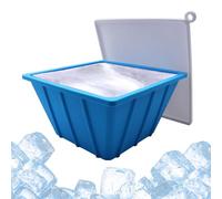 Qoukonao Bloc de glace en silicone pour bain d'eau froide - Avec couvercle - Grand bac pour salle de bain pique-nique - Pour hommes, sportifs, pères, maris, adultes, femmes