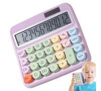 Qoukonao Calculatrice Grand Écran,Calculatrice de Bureau 12 Chiffres avec Grand Écran - Inclinable à 15 Degrés avec Affichage LCD de 13 cm Machine à Additionner Colorée pour Finance Comptabilité