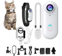 Qoukonao Caméra d'action avec pouce - Caméra d'action de poche, appareil de vlogging portable, grand angle de 170 degrés, caméra étanche pour sport, moto, vélo, gym, randonnée, voyage en plein air