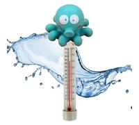 Qoukonao Capteur de Température d'Eau - Sonde à Animaux Cartoon avec Corde,Accessoire pour Piscine Spa Enfant Intérieur Extérieur Bain Thermal Aquarium Domestique