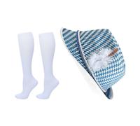 Qoukonao Chapeau,avec Chaussettes Drôle Couvre-Chef Confortable - Chapeaux allemands Originaux pour déguisement Cosplay,pour Hommes, Femmes, Adultes, Défilé, Danse, Spectacle, Cosplay, Fête,