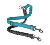 Qoukonao Corde de traction pour chiens - Rotation à 360 ° et amortissant les chocs - Corde pivotante à 360 ° pour 2 chiens - Pour petites et moyennes - Pour la promenade, l'entraînement, le parc