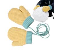 Qoukonao Gants d'hiver pour,Confortable avec Cordon Anti-Perte,Gants d'hiver en Peluche pour pour Jeu dans La Neige - pour Tout-Petits Préscolaires Jardin Patinage Ski Fabrication Bonhommes De Neige