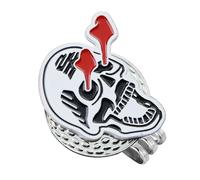 Qoukonao Golf Ball Marker - Repères de Balle en Métal Tête de Mort,Accessoire De Golf Squelette Créatif Et Amusant Cadeau D Anniversaire pour Golfeur