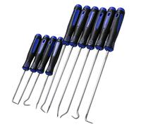 Qoukonao Jeu d'outils de crochet et d'accroche - Jeu de 10 pièces pour travaux d'entretien avec outils de crochetage - Kit d'entretien et de crochet - Pour voiture, atelier, maison, garage, industrie