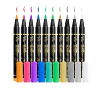 Qoukonao Marqueurs Pour Le Corps - Crayons Temporaires 10 Couleurs avec Pochoirs - Marqueurs pour Art Corporel,Pour Adultes Jeunes Femmes Hommes Fête d'Anniversaire Carnavals Cosplay Danse Séances