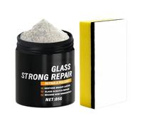 Qoukonao Nettoyant pour vitres de voiture, 85 g de poudre de restauration, avec film d'huile de polissage, pour rétroviseur intérieur et extérieur