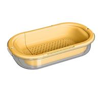 Qoukonao Passoire d'Évier - Passoire À Pâtes Pour Cuisine | Bac Polyvalent Pour Fruits, Lavage de Légumes, Préparation de Salades, Rinçage de Baies et Utilisation en Camping-Car ou Cuisine