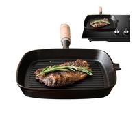 Qoukonao Poêle Grill,Poêle à Steak Carrée pour Camping - Multifonction Portable Pour Cuisson BBQ Et Pique-nique