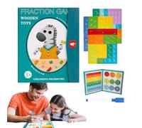 Qoukonao Puzzle Magnétique Fractions, Puzzle Éducatif sur Les Fractions, Matériel Éducatif Polyvalent École Primaire