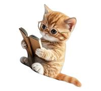Qoukonao Rafraîchisseur d'Air pour Bouche d'Aération,Diffuseur de Parfum Chat pour Voiture | Accessoires Acrylique 3D Parfumés Longue Durée pour Conducteurs Voyages