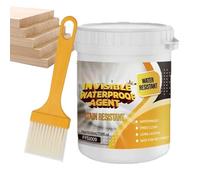 Qoukonao Scellant pour Toiture,100g Adhésif Invisible À Base D'Eau | Mastic Étanche pour Usage Extérieur avec Pinceau,Pour Intérieur Extérieur Sol Salle De Bain Sous Sol Mur Fenêtre Béton Métal