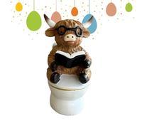 Qoukonao Statues d'animaux pour la décoration de la maison - Sculpture décorative sur le thème de la salle de bain en résine | Sculptures en résine, pour la Saint-Valentin comme décoration pour table