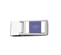 Qoutes Porte-monnaie fin en acier inoxydable avec inscription « Famous People Healing Good to Knock »